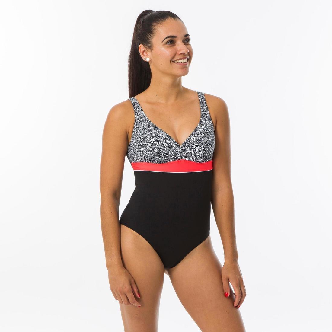 Women Body-Sculpting 1-piece Swimsuit - Kaipearl Triki Mipy, Black, No Color, medium