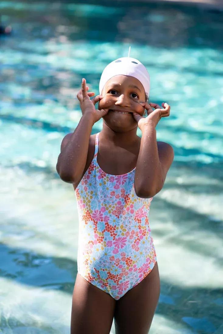 Kids Fish Silicone Swim Cap, No Color, large image number 3