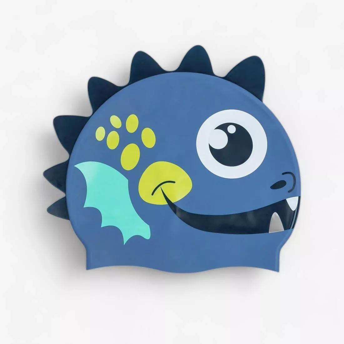 Kids Fish Silicone Swim Cap, No Color, large image number 6