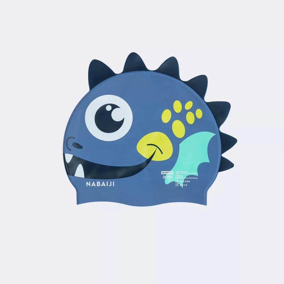 Kids Fish Silicone Swim Cap, No Color, large image number 7