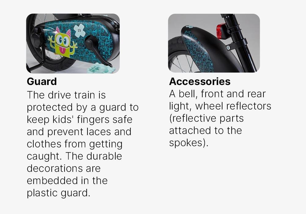 500 Kids' Bike, Monsters, Black, No Color, medium