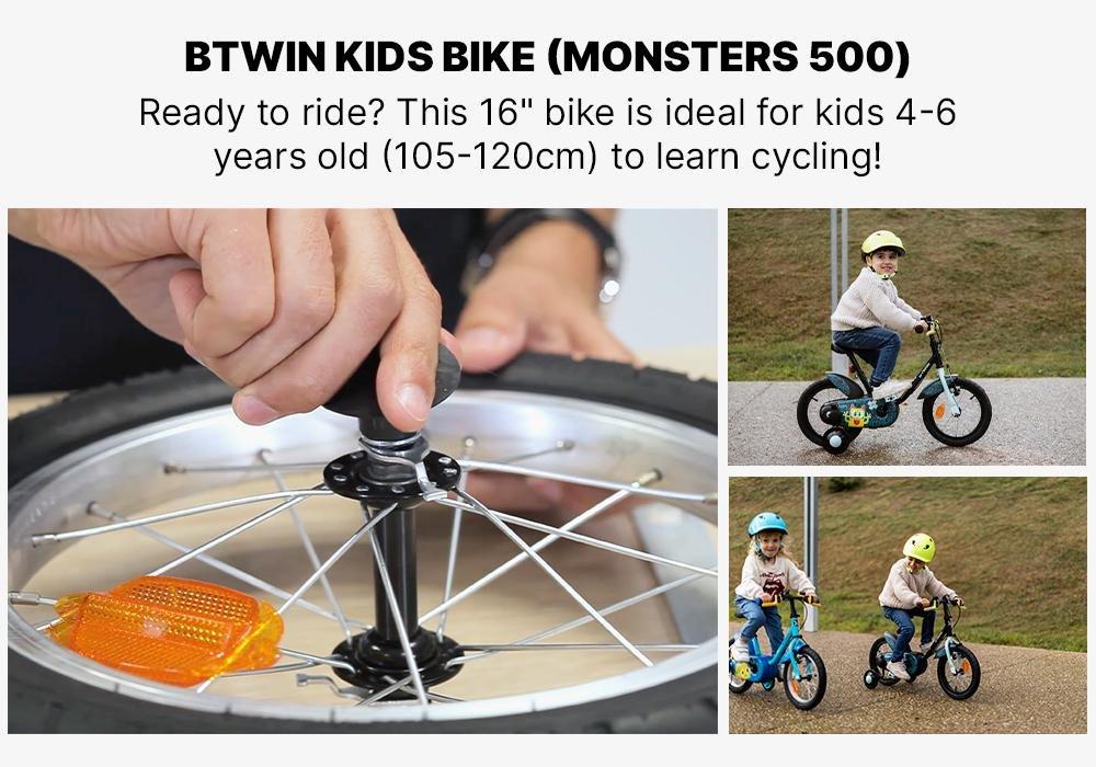 500 Kids' Bike, Monsters, Black, No Color, large image number 16
