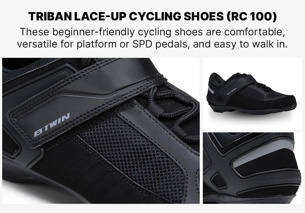 Rc100 Lace Up Cycling Shoes, Black, , large image number 7