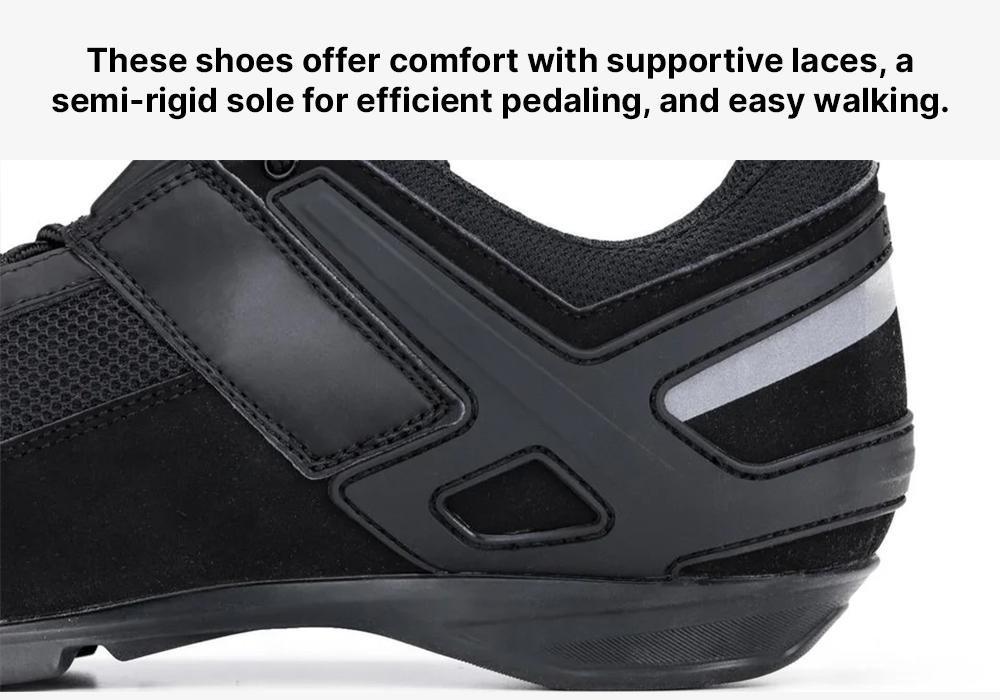Rc100 Lace Up Cycling Shoes, Black, , large image number 8