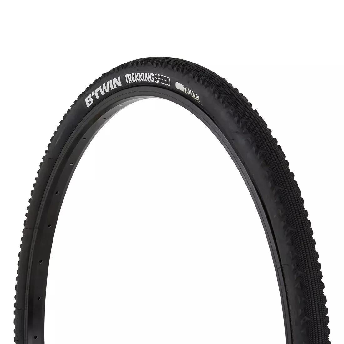 Trekking Speed Hybrid Bike Tyre 700X38, No Color, large image number 0