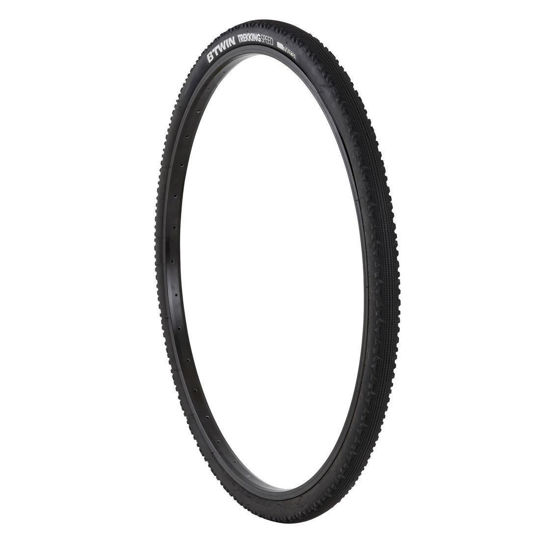 Trekking Speed Hybrid Bike Tyre 700X38, No Color, large image number 1