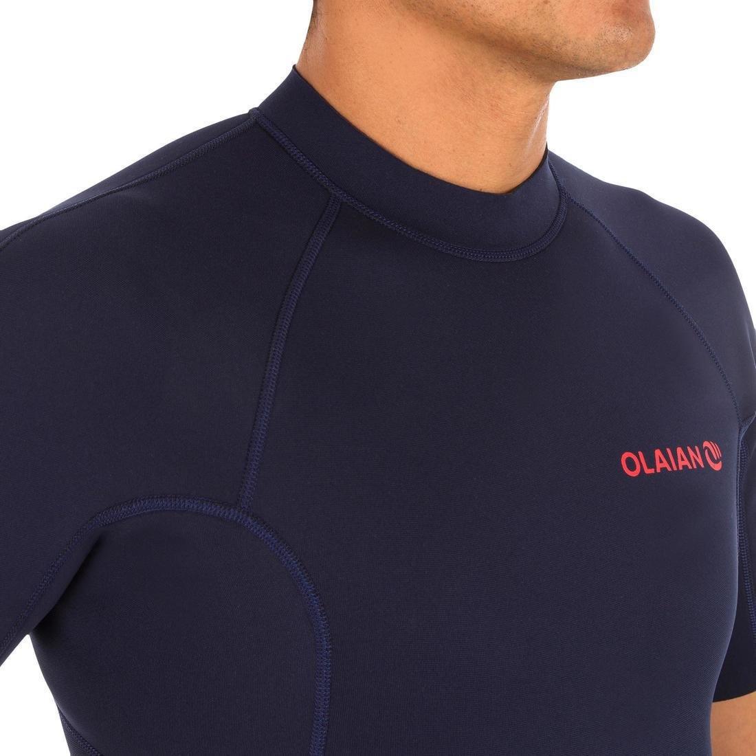 Mens 100 Neoprene Shorty Surfing Wetsuit, Navy, , large image number 3