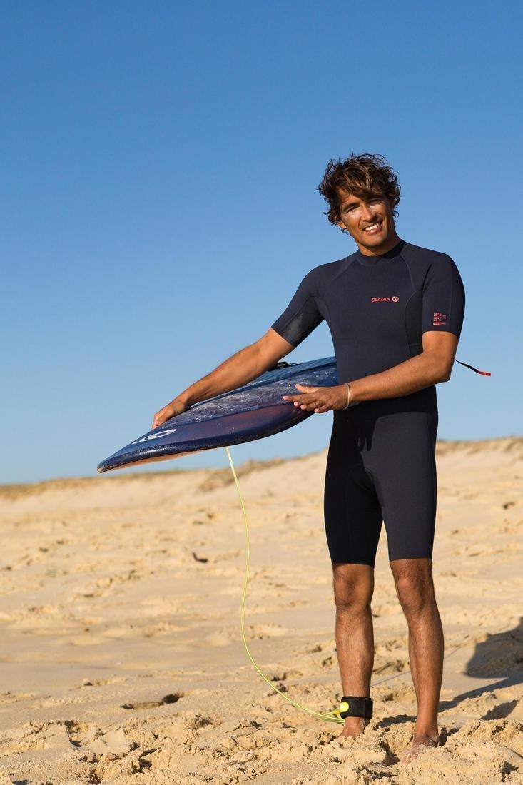 Mens 100 Neoprene Shorty Surfing Wetsuit, Navy, , large image number 10