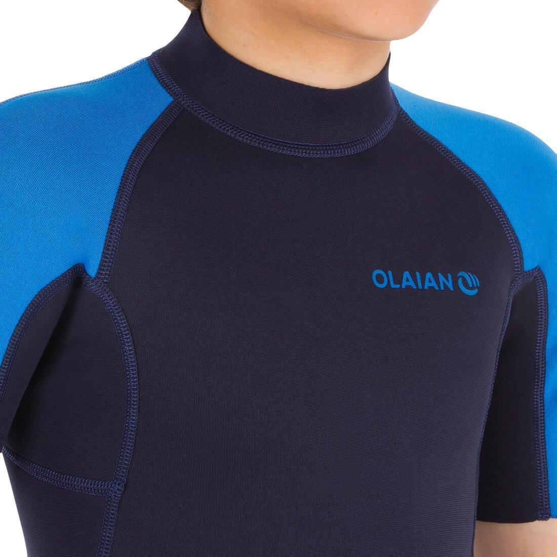 Kids 100 Neoprene Shorty Surfing Wetsuit, Navy, , large image number 4
