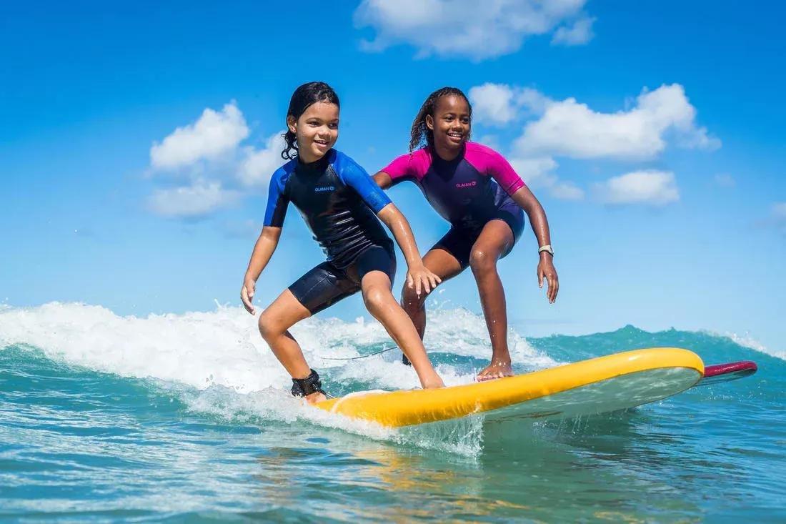 Kids 100 Neoprene Shorty Surfing Wetsuit, Navy, No Color, medium