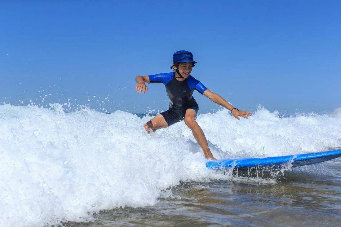 Kids 100 Neoprene Shorty Surfing Wetsuit, Purple, , large image number 12