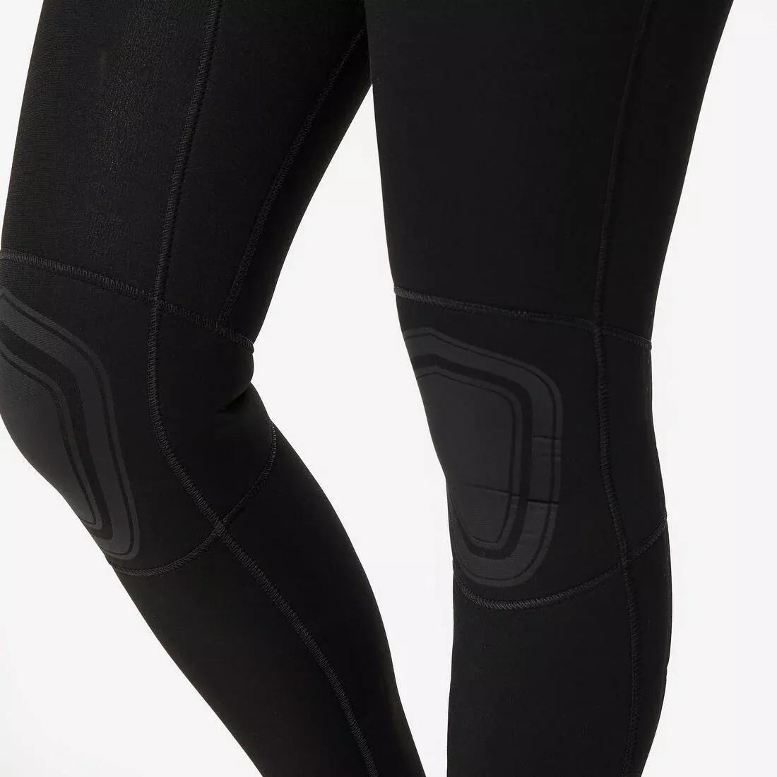 Women 4/3mm Neoprene Surf 100 Wetsuit With Back Zip, Black, No Color, large image number 4