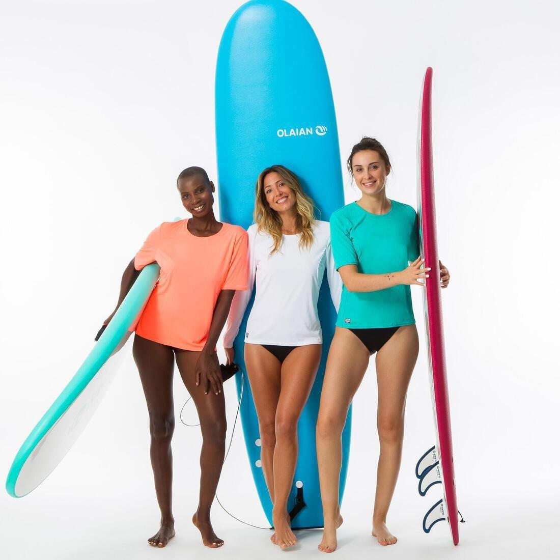 OLAIAN - Water T-Shirt Anti Uv Surf Short-Sleeved Women, Peach
