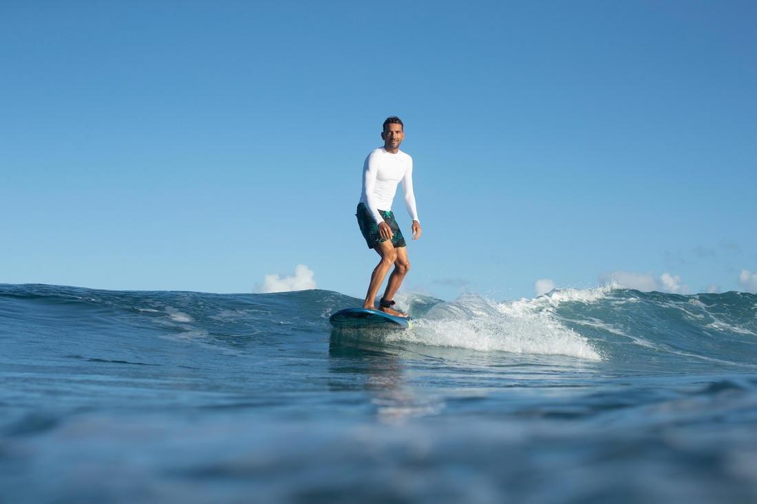 Mens 100 Long Sleeve Uv Protection Surfing Top T-Shirt, White, , large image number 8