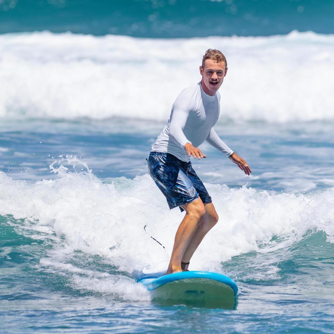 Mens 100 Long Sleeve Uv Protection Surfing Top T-Shirt, White, No Color, large image number 10