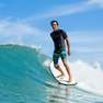 OLAIAN - Mens 500 Short-Sleeved Uv-Protection Surfing T-Shirt, Black