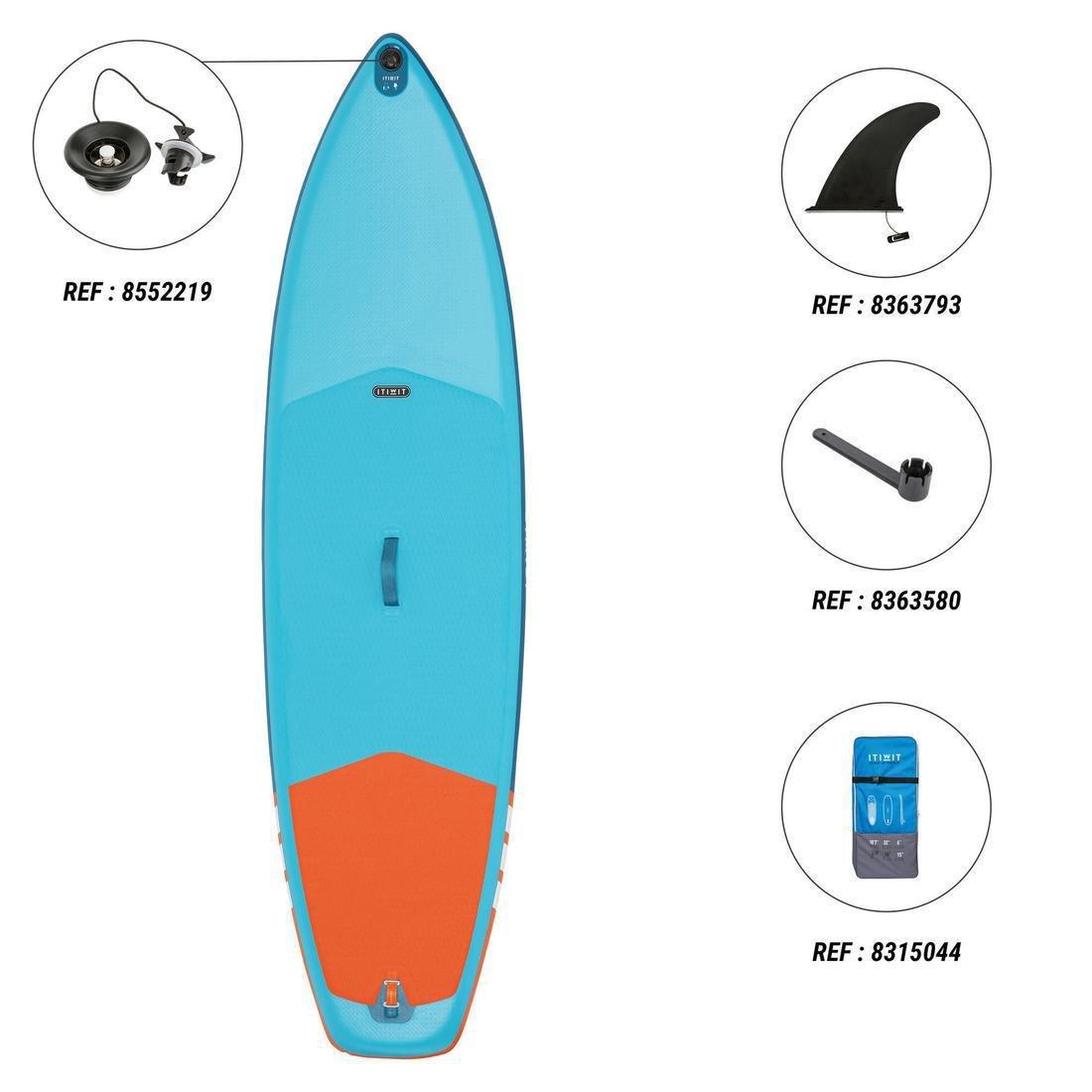 Beginner Touring Inflatable Stand-Up Paddleboard, No Color, large image number 4