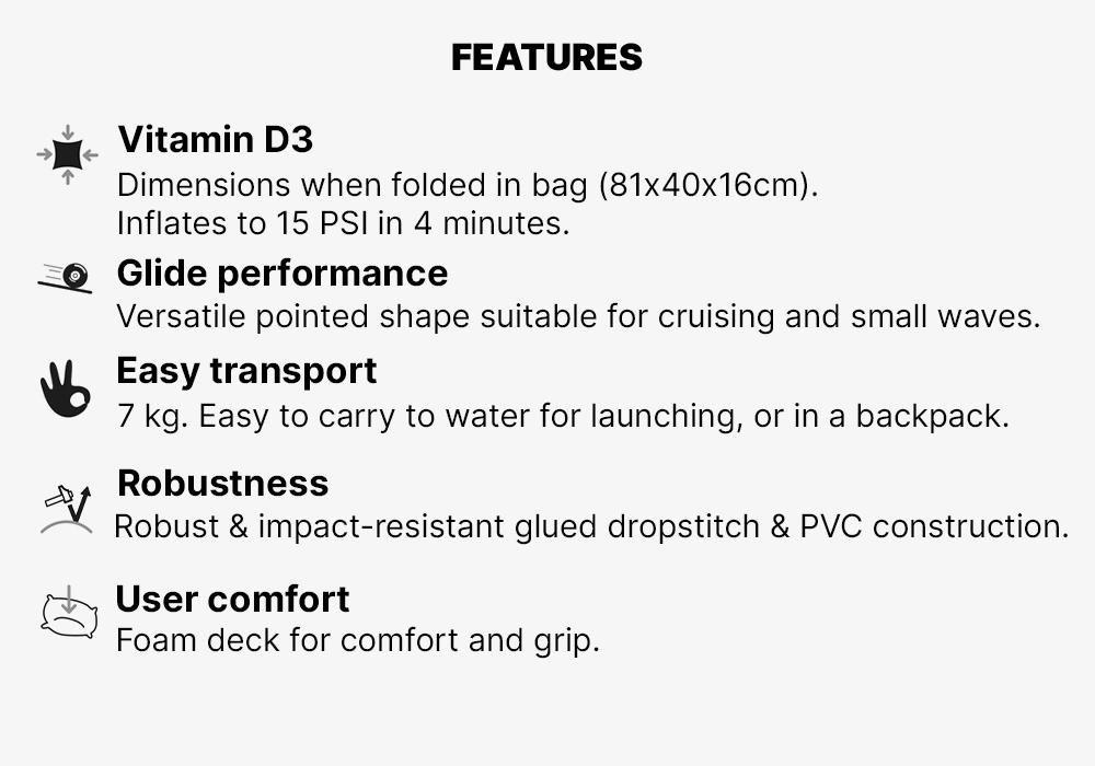 Beginner Touring Inflatable Stand-Up Paddleboard, No Color, medium