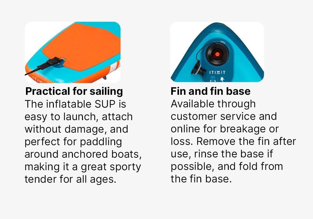 Beginner Touring Inflatable Stand-Up Paddleboard, No Color, medium