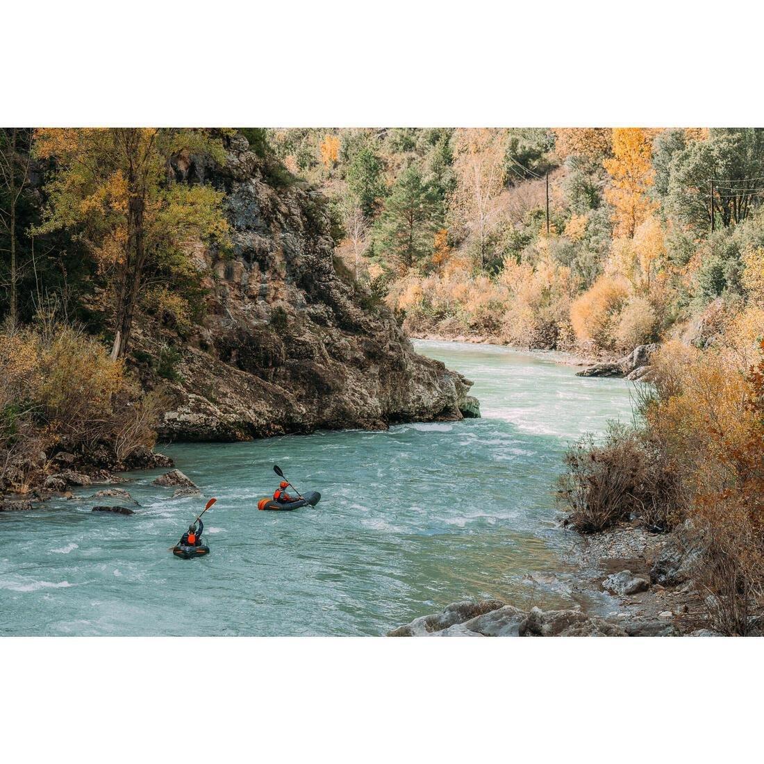 Kayak carbon-plastic separable-adjustable 2-section paddle 210–220cm - X500, black, No Color, medium