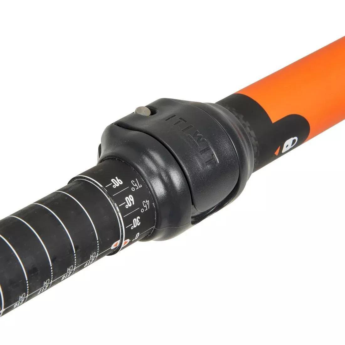 Kayak carbon-plastic separable-adjustable 2-section paddle 210–220cm - X500, black, No Color, medium