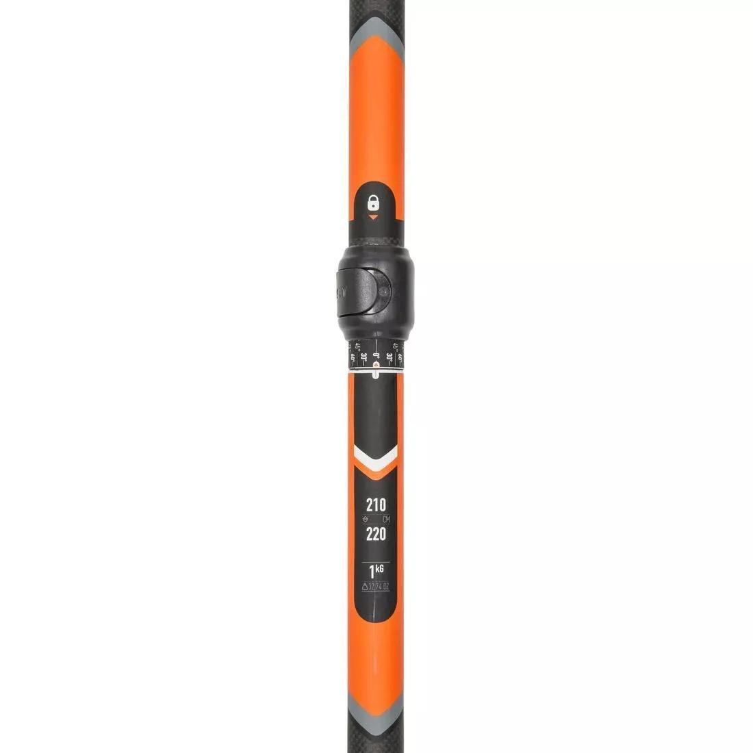 Kayak carbon-plastic separable-adjustable 2-section paddle 210–220cm - X500, black, No Color, medium