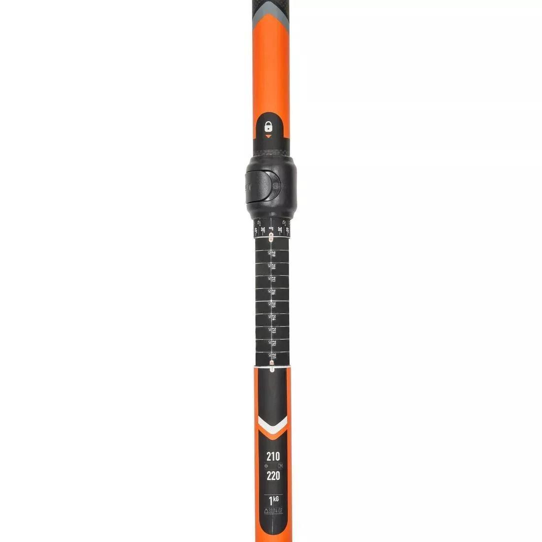 Kayak carbon-plastic separable-adjustable 2-section paddle 210–220cm - X500, black, No Color, medium