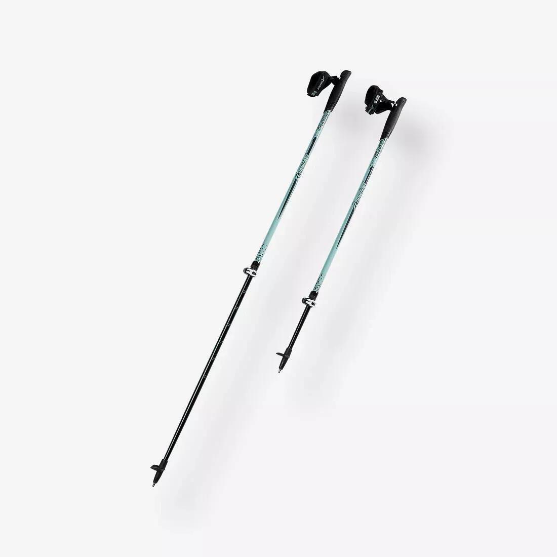 Telescopic Aluminium Nordic Walking Poles - NW P120, Green, 5401_000, large image number 0