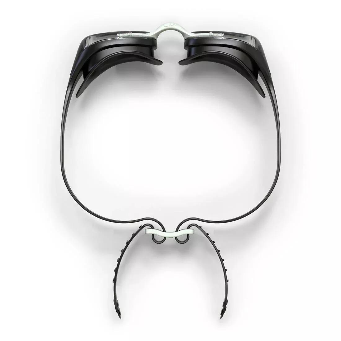 BLACK XBASE 100 Corrective Adult Swimming Goggles Clear Lenses - Black, , large image number 3