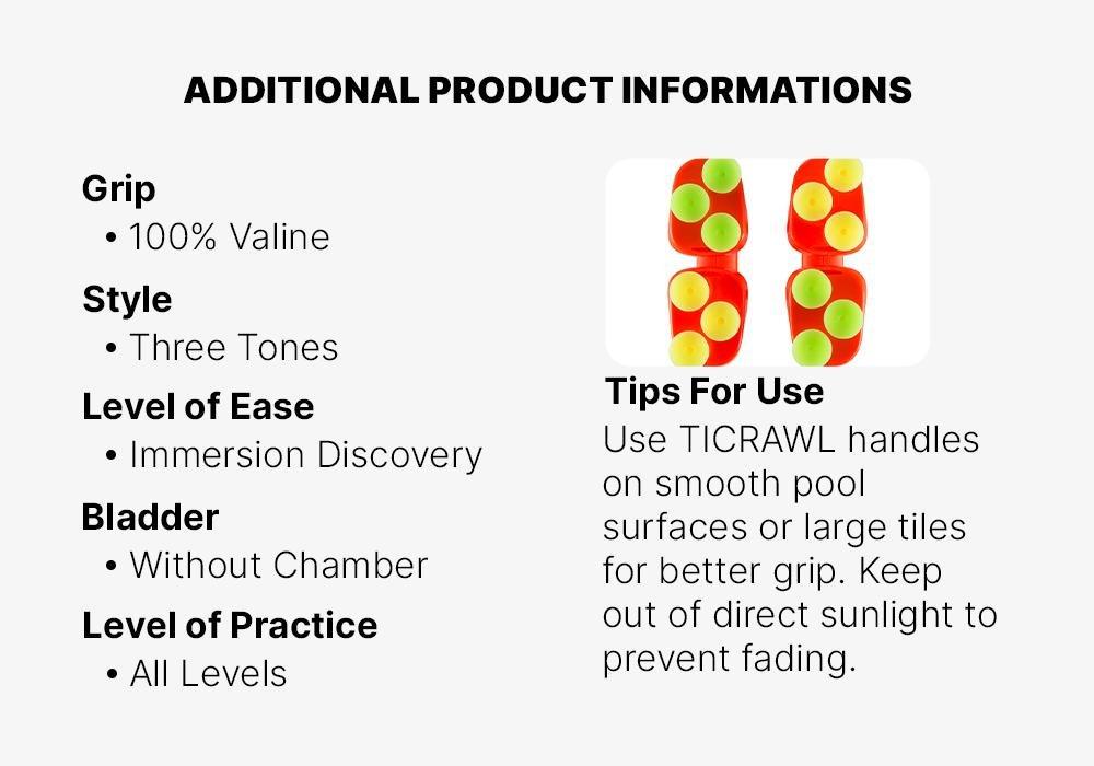 Swimming Equipment, Ticrawl Suction Cup Handles To Learn How To Swim Underwater, No Color, medium