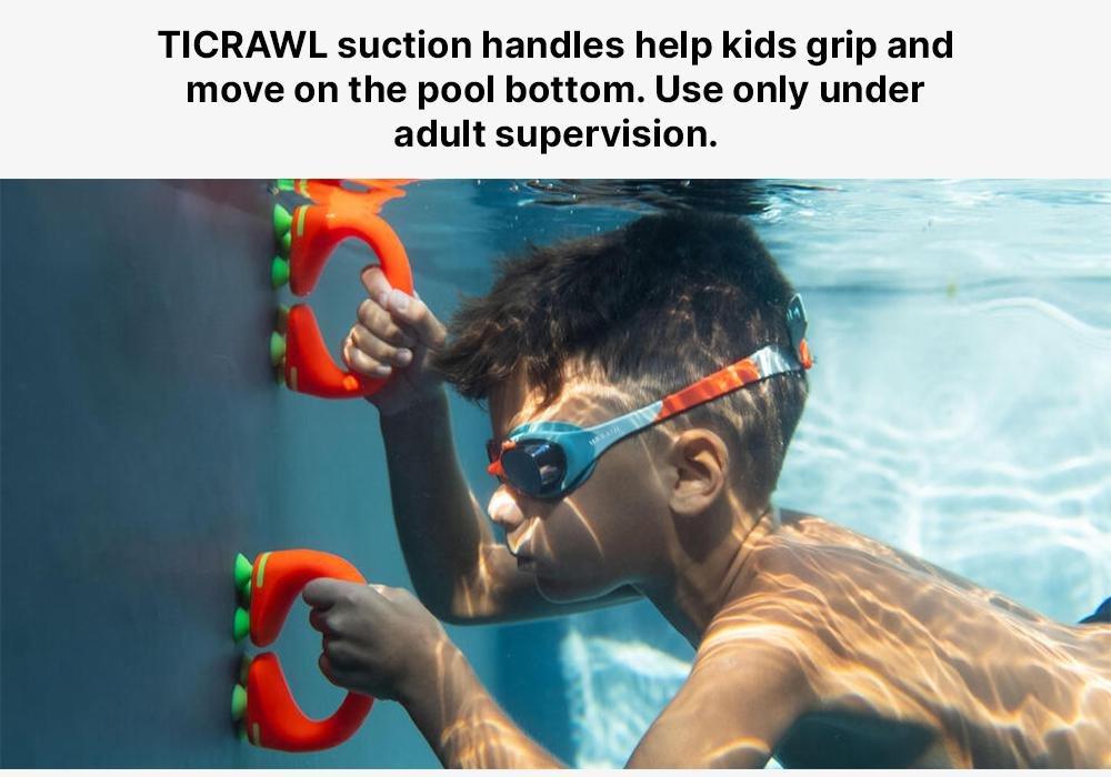 Swimming Equipment, Ticrawl Suction Cup Handles To Learn How To Swim Underwater, No Color, medium