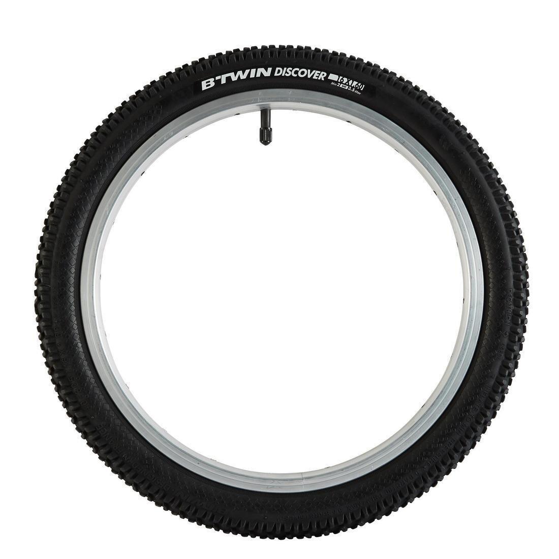 Discover Kids' Bike Tyre, Black, No Color, large image number 2