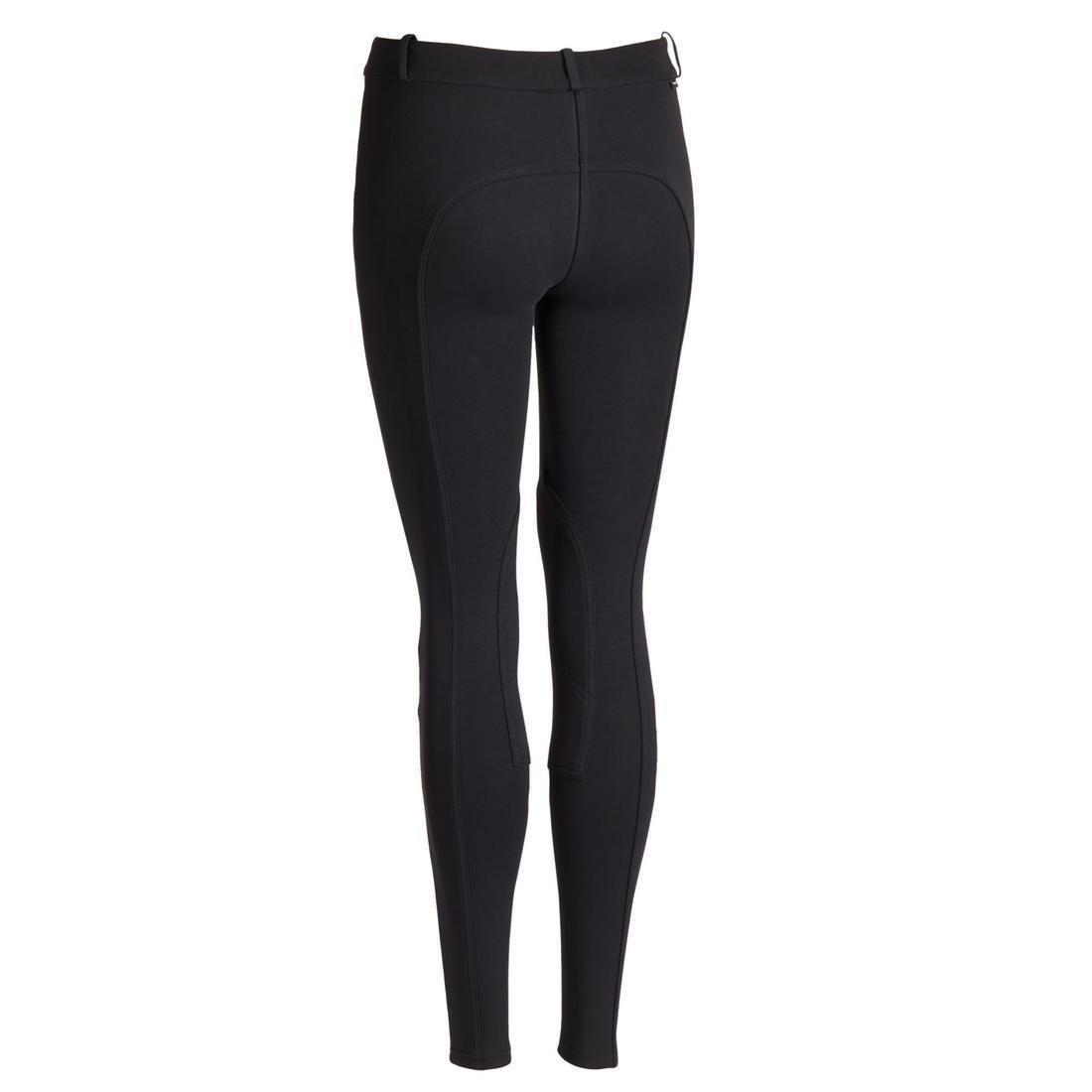 FOUGANZA - 100Womens Horse Riding Jodhpurs, Black