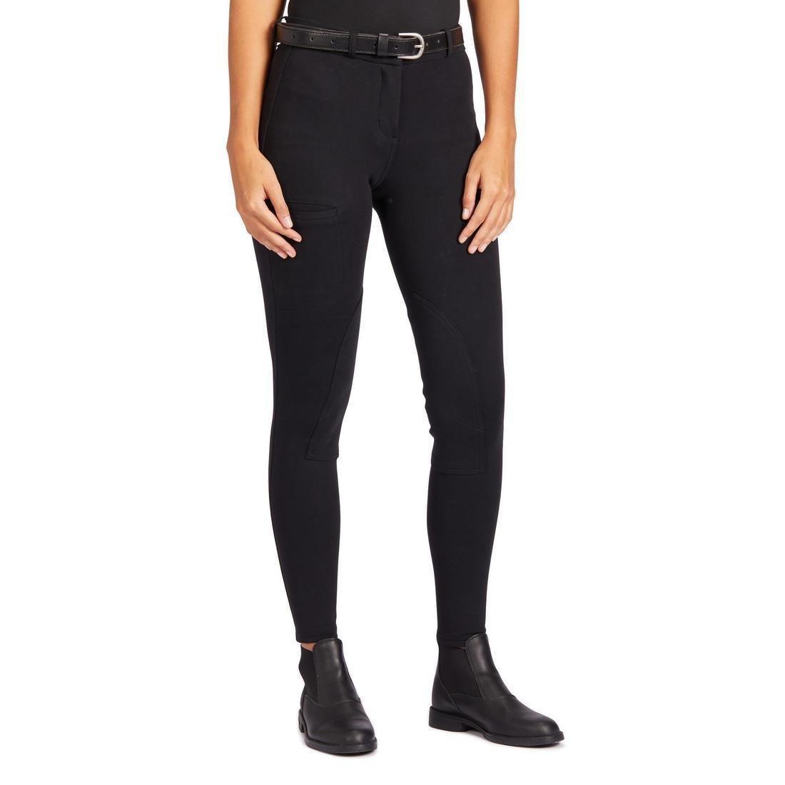 100Womens Horse Riding Jodhpurs, Black, , large image number 2