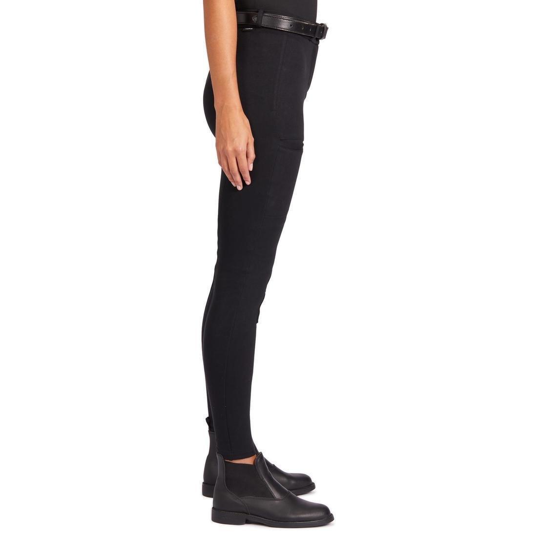 FOUGANZA - 100Womens Horse Riding Jodhpurs, Black