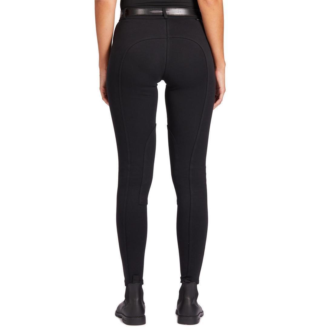 FOUGANZA - 100Womens Horse Riding Jodhpurs, Black