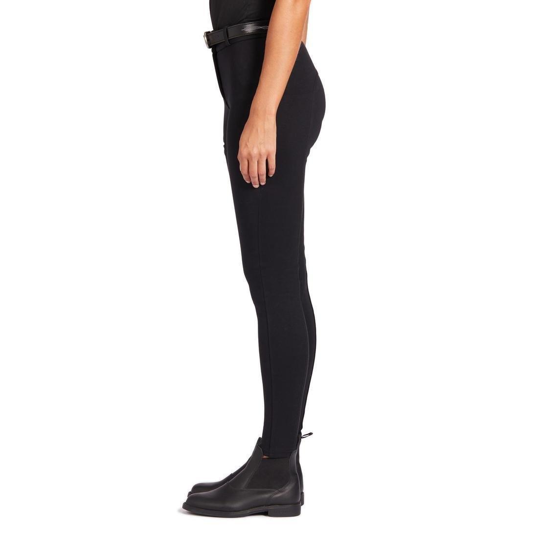 FOUGANZA - 100Womens Horse Riding Jodhpurs, Black