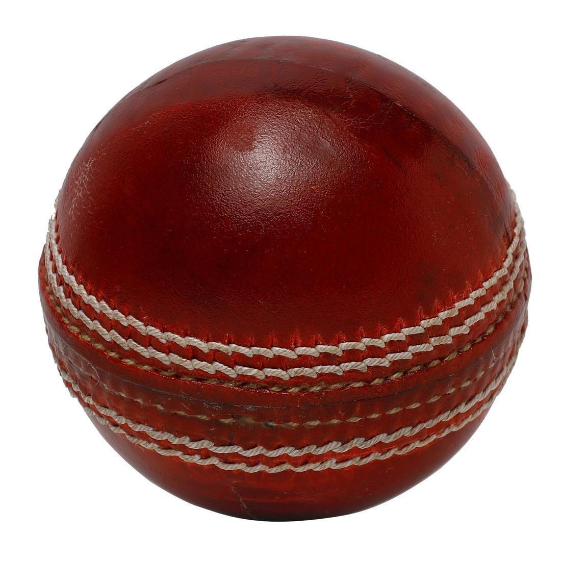 Non Toxic 4 Piece Cricket Leather Ball, Maroon, No Color, large image number 1