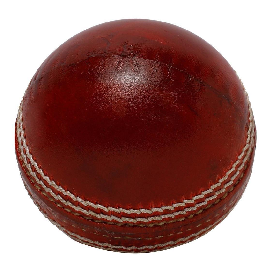 Non Toxic 4 Piece Cricket Leather Ball, Maroon, No Color, large image number 4