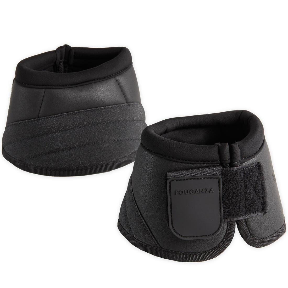 Horse And Pony Set Of 2 Open Overreach Boots - 500, Black, No Color, large image number 0