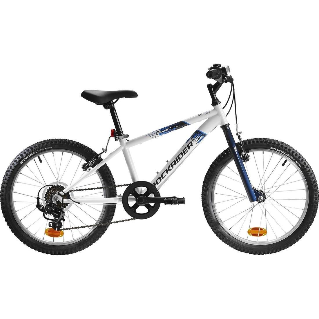 BLUE Rockrider ST 120 Kids' 20-Inch 6-9 Years Mountain Bike - White/Blue, No Color, large image number 2