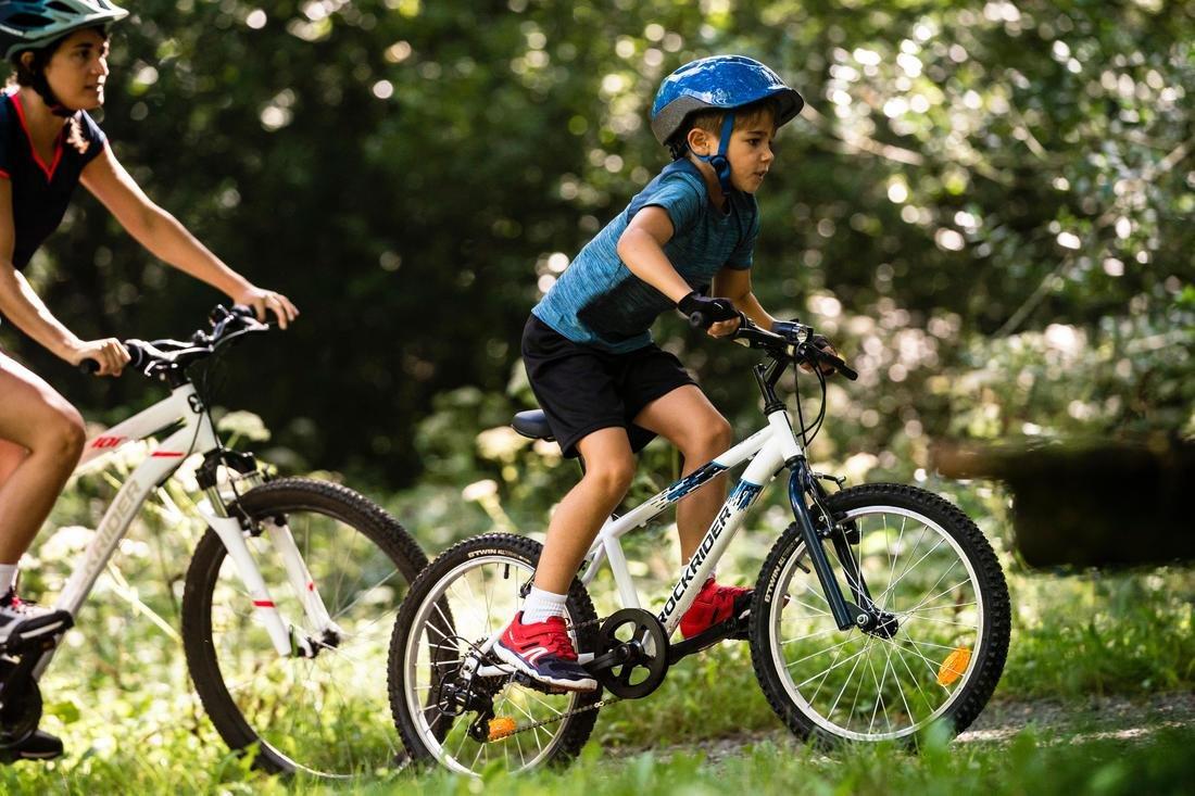 BLUE Rockrider ST 120 Kids' 20-Inch 6-9 Years Mountain Bike - White/Blue, No Color, large image number 8
