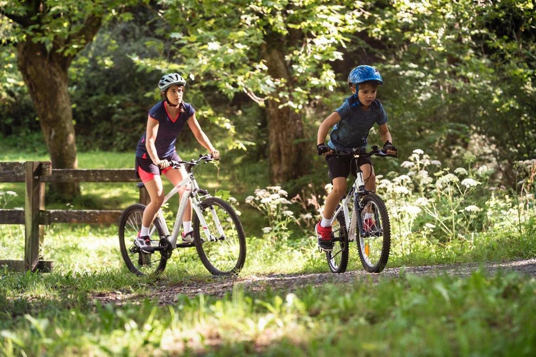 BLUE Rockrider ST 120 Kids' 20-Inch 6-9 Years Mountain Bike - White/Blue, No Color, large image number 10