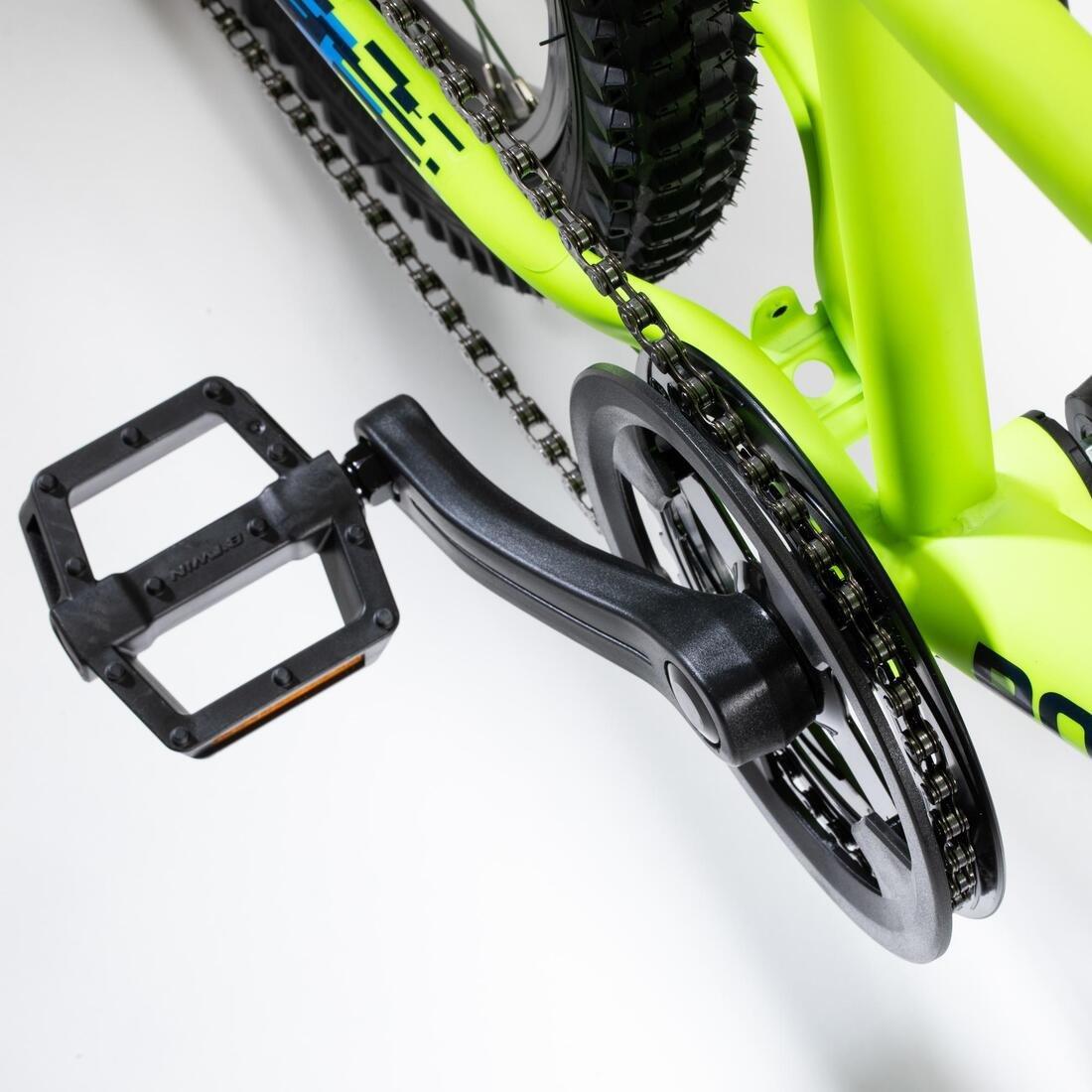 Kids 20-inch 6-speed suspension fork mountain bike, fluo lime yellow, No Color, large image number 14
