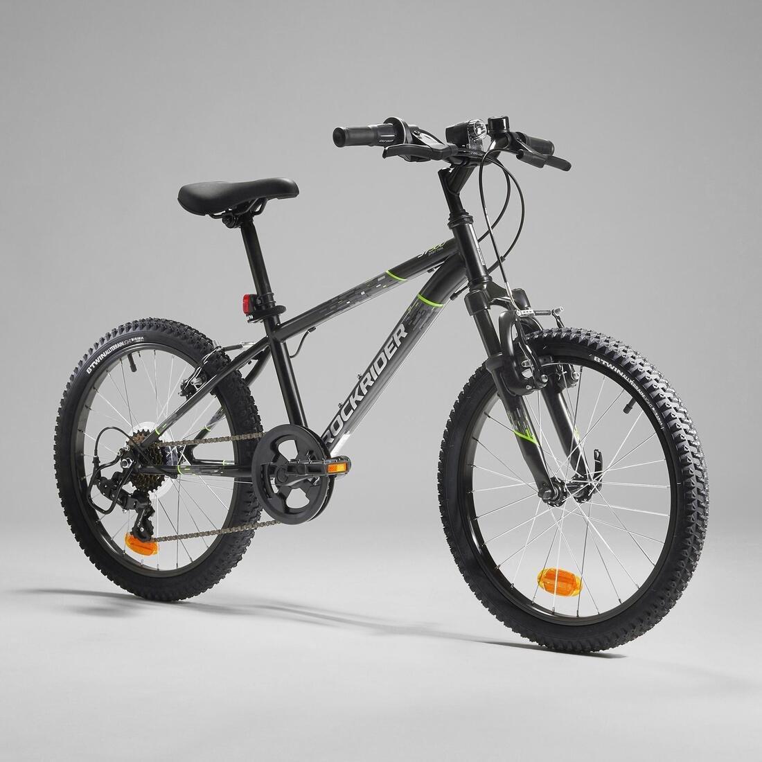 BTWIN - 20 Inch Kids Mountain bike Rockrider ST 500 6-9 Years old, BLACK