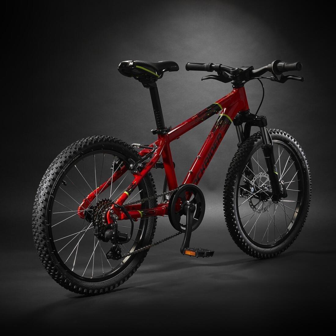 20 Inch Kids Mountain Bike Rockrider St 900 6-9 Years, Red, No Color, large image number 5
