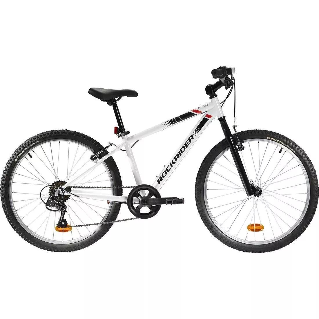 Kids 24 Inch 9 12 Years Mountain Bike Rockrider ST 100 White