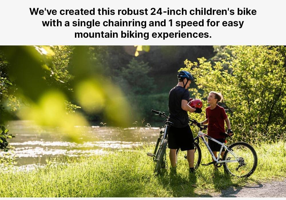 Kids 24-Inch 9-12 Years Mountain Bike - Rockrider ST 100, White, No Color, large image number 18
