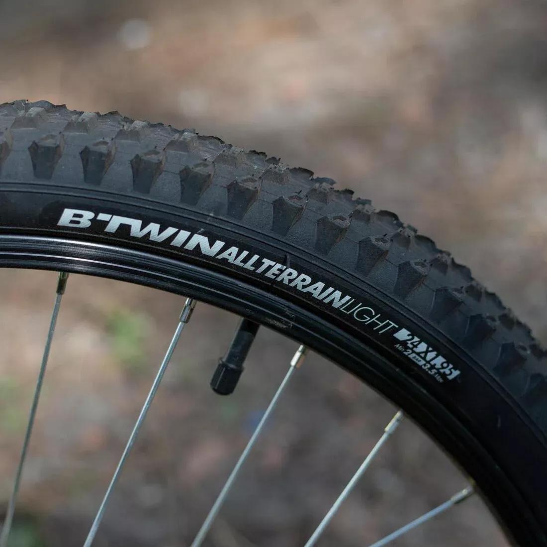 24 Rockrider St 500 Kids Mountain Bike, Yellow, No Color, large image number 8