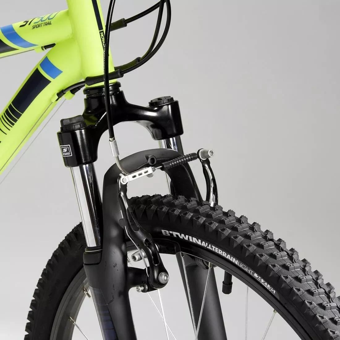 24 Rockrider St 500 Kids Mountain Bike, Yellow, No Color, large image number 10